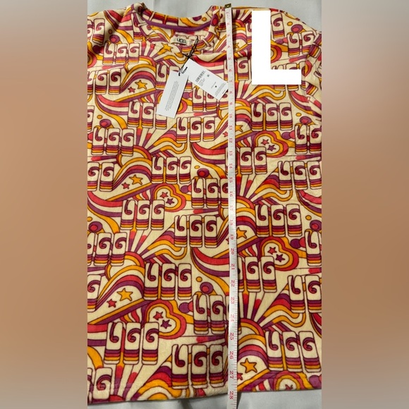 UGG Kinslee Top Velvet Fleece Oversized Short Sleeve T-shirt Retro 70s New w tag - Picture 11 of 16